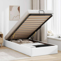 Estrutura de cama otomana sem colchão 90x190 cm branco