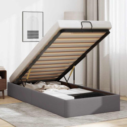 Estrutura de cama otomana sem colchão 90x190 cm cinzenta
