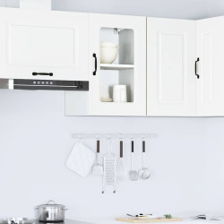 Armário de parede de cozinha porta vidro kalmar branca