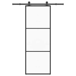 Porta deslizante c/ conj. ferragens 76x205cm vidro esg/alumínio