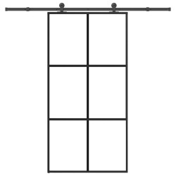 Porta deslizante c/ conj ferragens 102x205cm vidro esg/alumínio