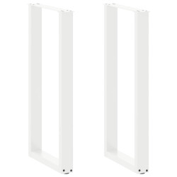 Pés de mesa de bar em forma de u, 2 peças, branco, 50x(100-101) cm, aço