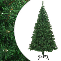 Árvore de natal artificial com ramos grossos 210 cm PVC verde