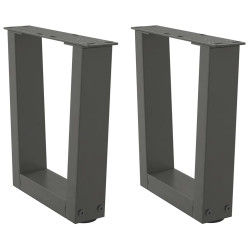 Pés para mesa de centro em v, 2 peças, antracite, 30x(30-31,3) cm, aço