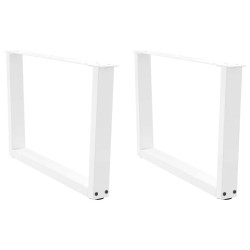 Pés para mesa de centro em v 2 peças branco 70x(42-43,3) cm aço