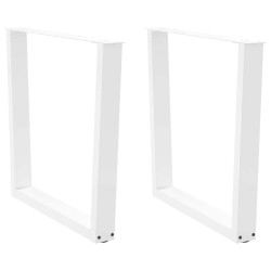 Pernas para mesa de jantar em v, 2 peças, branco, 80x(72-73,3) cm, aço