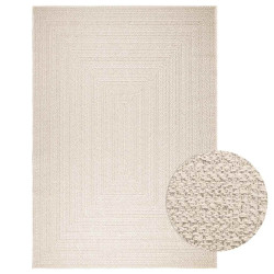 Tapete zizur creme 200x290cm aspeto de juta interior e exterior
