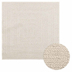 Tapete zizur creme 120x120cm aspeto de juta interior e exterior