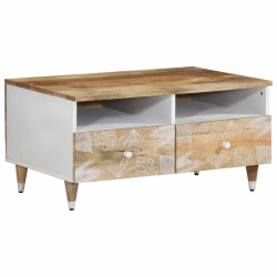 Mesa de centro 80x54x40 cm madeira de mangueira maciça