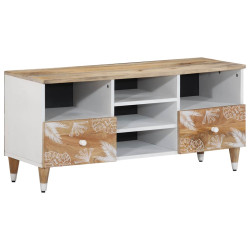 Móvel de TV 100x33,5x46 cm madeira de mangueira maciça