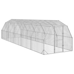 Corrida de galinhas 2,5x10x2,25 m aço galvanizado