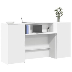 Balcão recepção 200x50x103,5 cm madeira branco