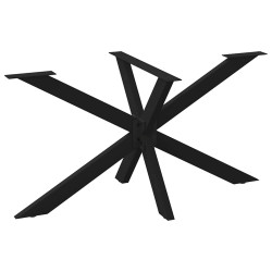 Pé de mesa de jantar em formato de aranha, preto, 150x78x(72-73) cm, aço