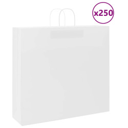 Sacos de papel 250 unid com alças branco 54x15x49 cm