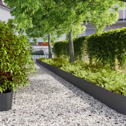 Orlas de relvado 20 pcs preto 25x103 cm aço laminado a frio