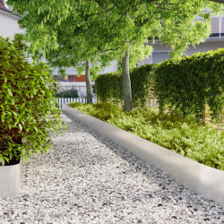 Orlas de relva 10 pcs 25x103 cm aço inoxidável