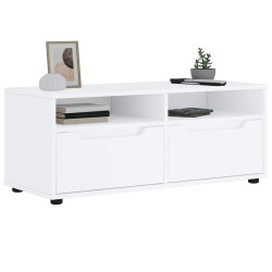 Móvel TV visnes derivados de madeira branco 100x40x38 cm