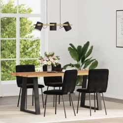 Cadeiras de jantar 4 pcs veludo preto