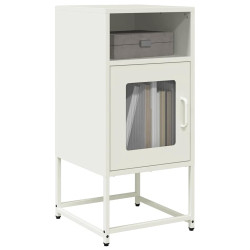 Mesa de cabeceira 36x39x78 cm aço laminado a frio branco