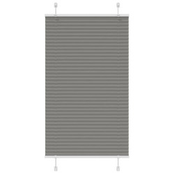 Antracite plissada cega 75x150 cm largura tecido 74,4 cm
