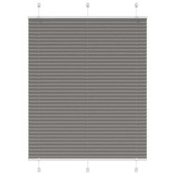 Antracite plissada cega 105x150 cm largura tecido 104,4 cm