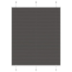 Preto plissada cega 110x100 cm largura tecido 109,4cm poliéster