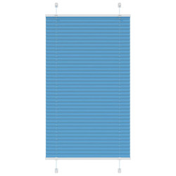 Azul plissada cega 75x150 cm largura tecido 74,4 cm poliéster
