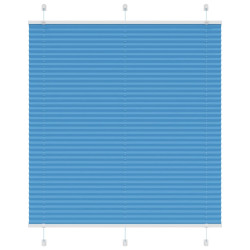Plissado cego azul 115x100 cm largura tecido 114,4 cm poliéster