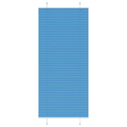 Azul plissada cega 95x200 cm largura tecido 94,4 cm poliéster