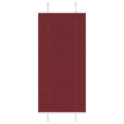 Plissado cego bordéus vermelho 65x150 cm largura tecido