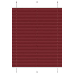 Plissado cego bordéus vermelho 105x150 cm largura tecido
