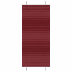 Plissado cego bordéus vermelho 85x200 cm largura tecido
