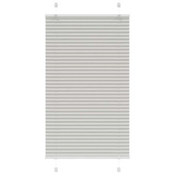 Cinzento luz plissada cega 80x150 cm largura tecido 79,4 cm