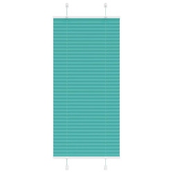 Gasolina verde plissada cega 65x100 cm largura tecido 64,4 cm