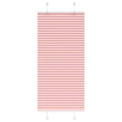 Rosa plissada cega 60x100 cm largura tecido 59,4 cm poliéster