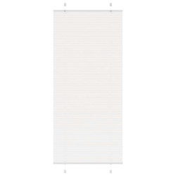 Branco plissada cega 85x200 cm largura tecido 84,4 cm poliéster