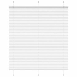Branco plissada cega 120x100cm largura tecido 119,4cm poliéster