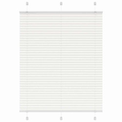 Branco plissada cega 110x100cm largura tecido 109,4cm poliéster