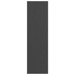 Capacho às riscas preto e cinzento 115x400 cm