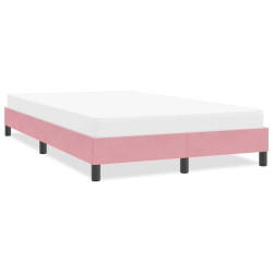 Estrutura de cama sem colchão 120x210 cm veludo rosa