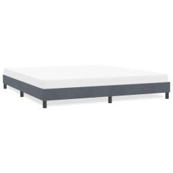 Estrutura de cama sem colchão 180x210 cm veludo cinza escuro