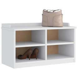 Banco de entrada sandnes branco 87x40x50 cm pinho maciço