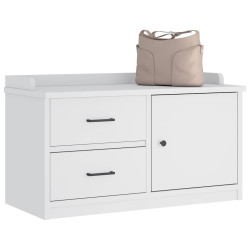 Banco de entrada sandnes branco 87x40x50 cm pinho maciço