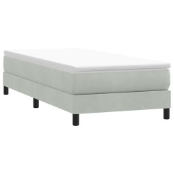 Box cama primavera sem colchão cinzento claro 90x210 cm veludo