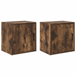 Armários de parede para garagem 2 pcs derivados de madeira