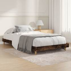 Estrutura cama s/ colchão derivados de madeira carvalho fumado