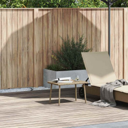 Mesa de centro de jardim retangular 60x40x37cm vime PE bege