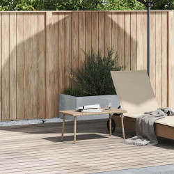 Mesa de centro de jardim retangular 80x40x37cm vime PE bege