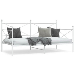 Cama de dia sem colchão 100x200 cm aço branco