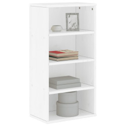 Armário lateral odda branco 40x24x79 cm pinho de madeira maciça
